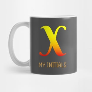 Letter X Initials Unique Name T-Shirt Mug